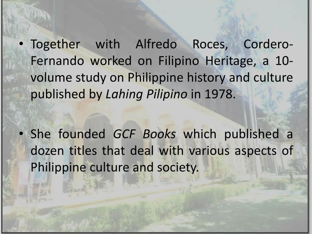 together with fernando worked on filipino