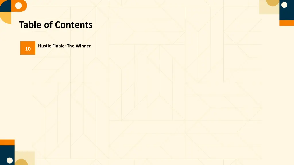 table of contents 1