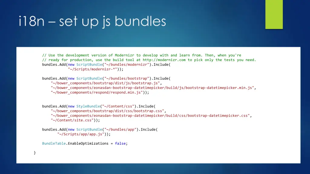 i18n set up js bundles 1