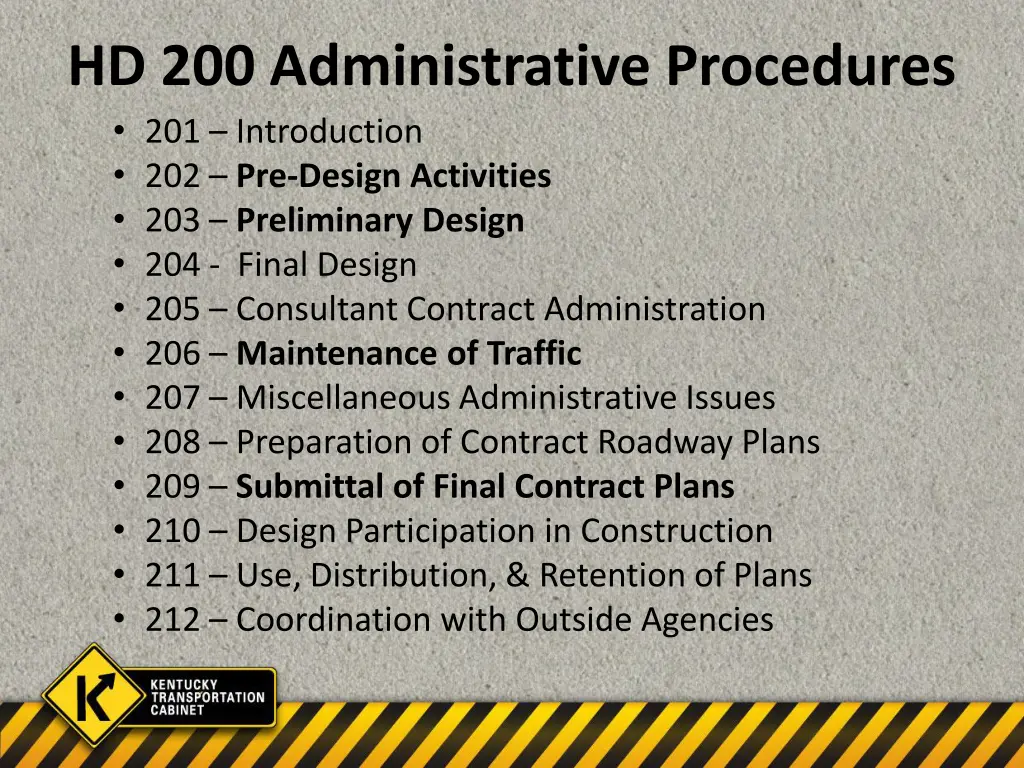 hd 200 administrative procedures 201 introduction