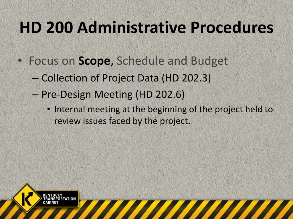 hd 200 administrative procedures
