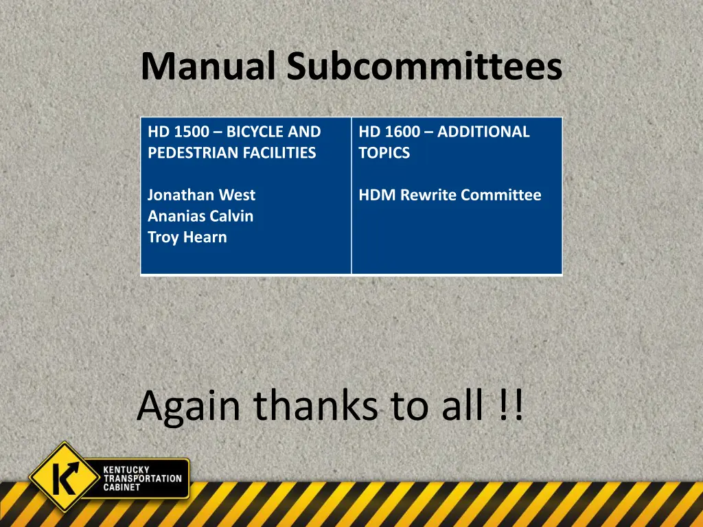 manual subcommittees 2