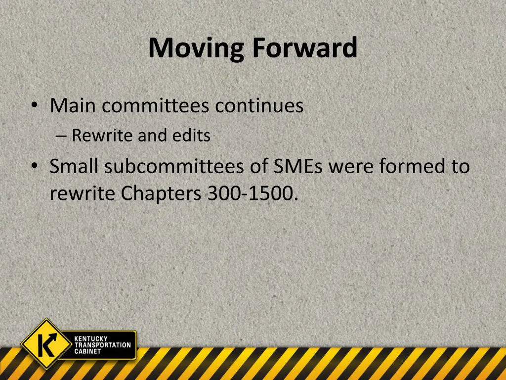 moving forward