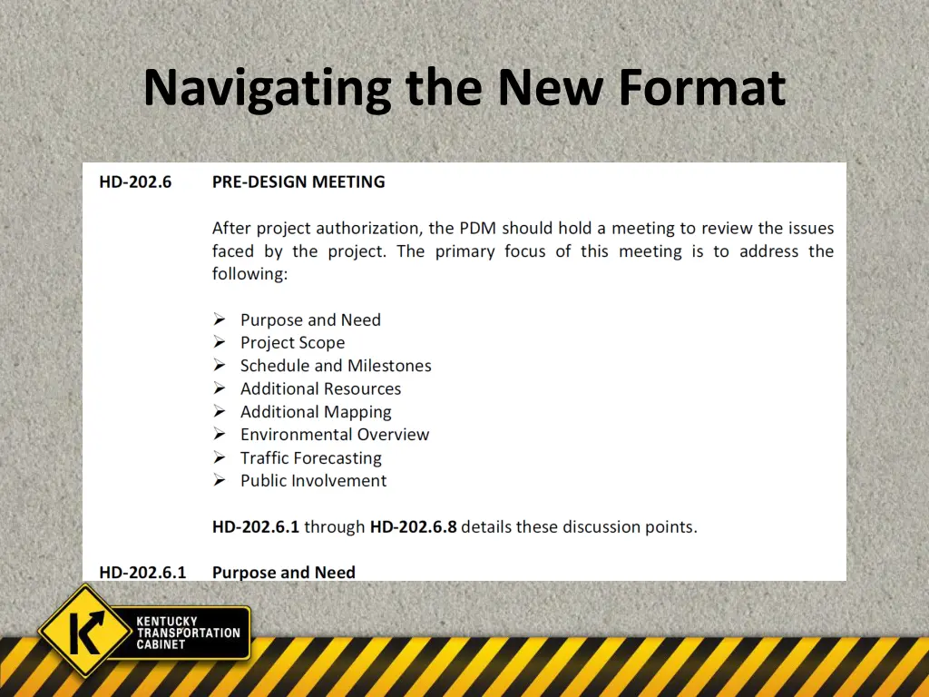 navigating the new format 1