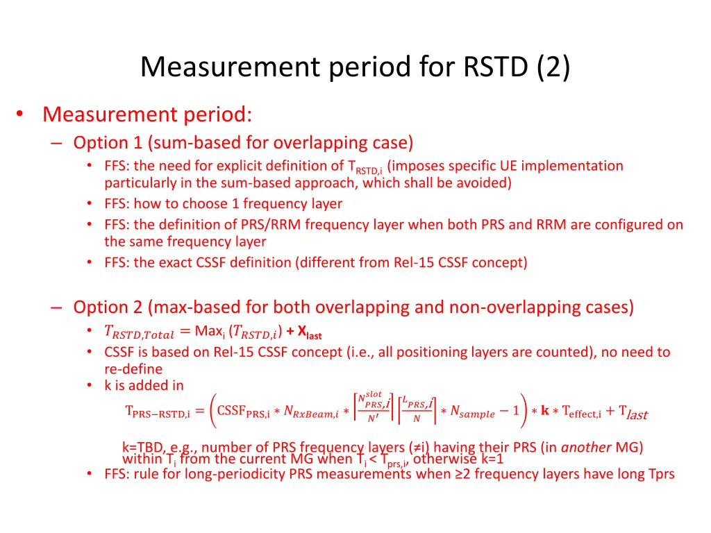 measurement period for rstd 2