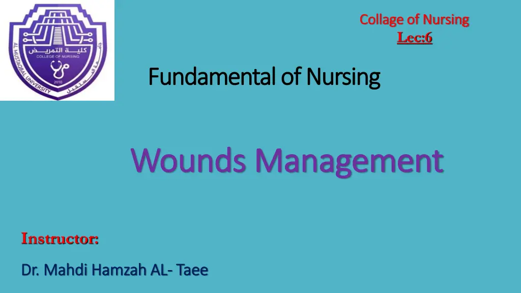 collage of nursing collage of nursing lec 6