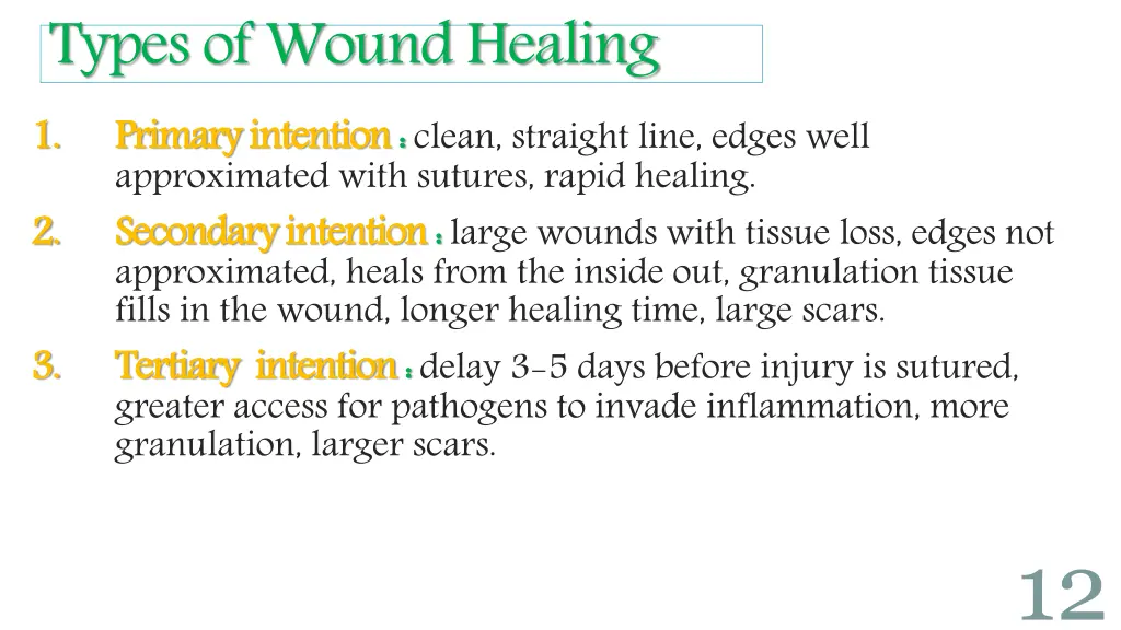 types of wound healing 1 1 approximated with