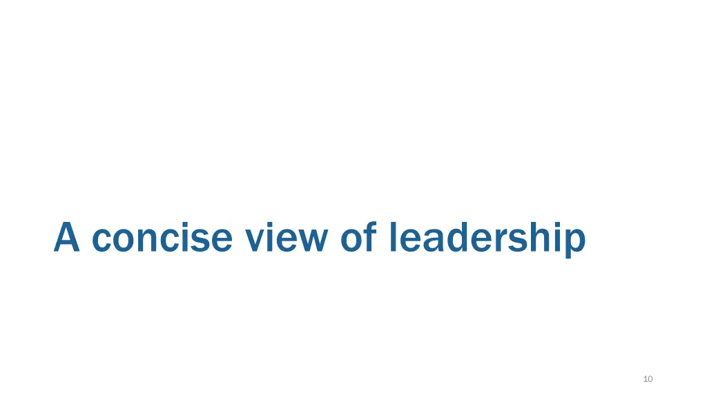 a concise view of leadership