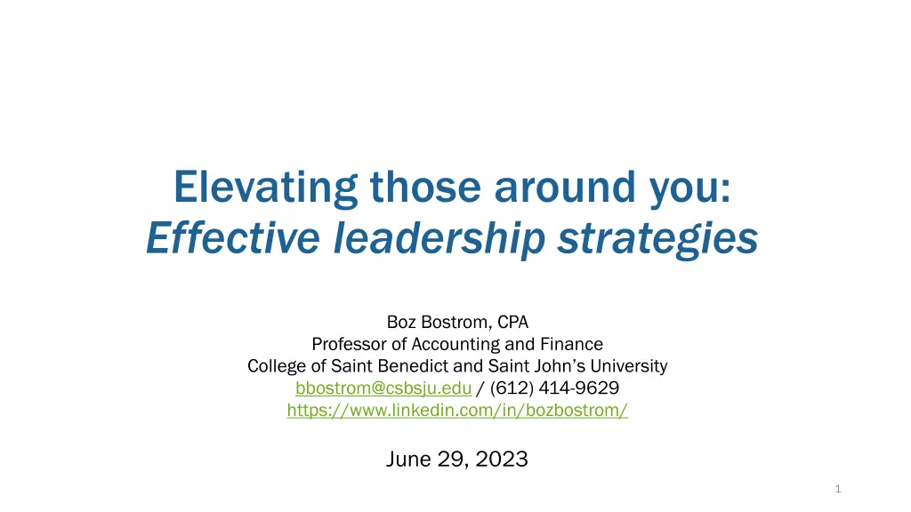 elevating those around you effective leadership