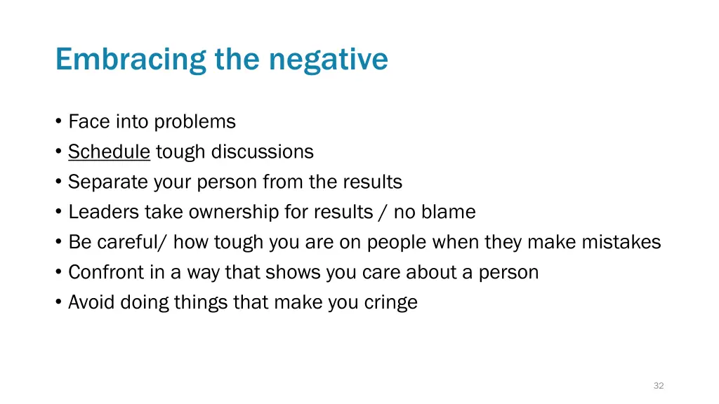 embracing the negative