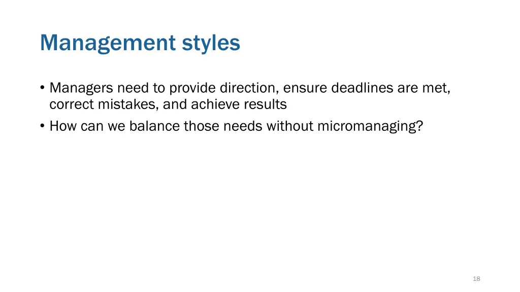 management styles