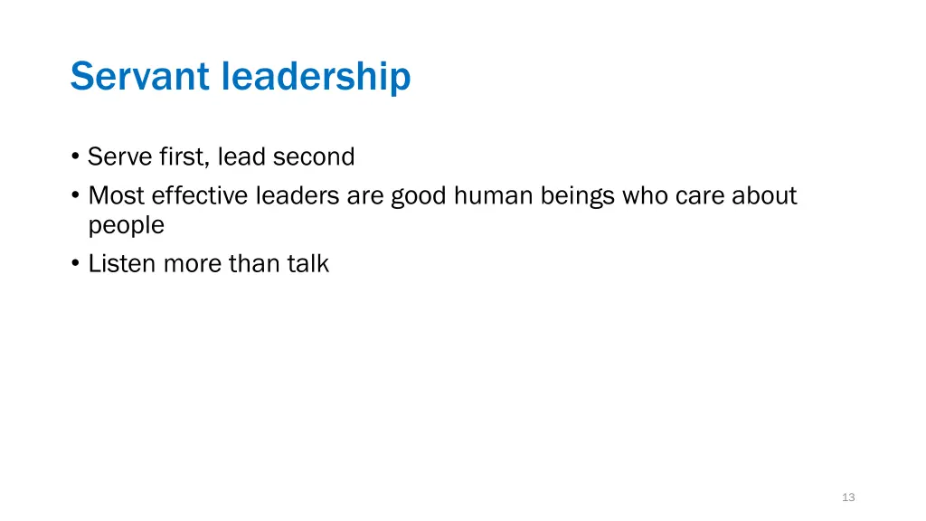 servant leadership