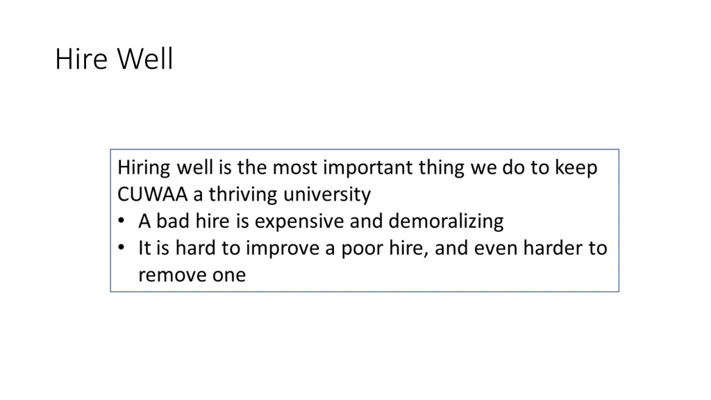 hire well