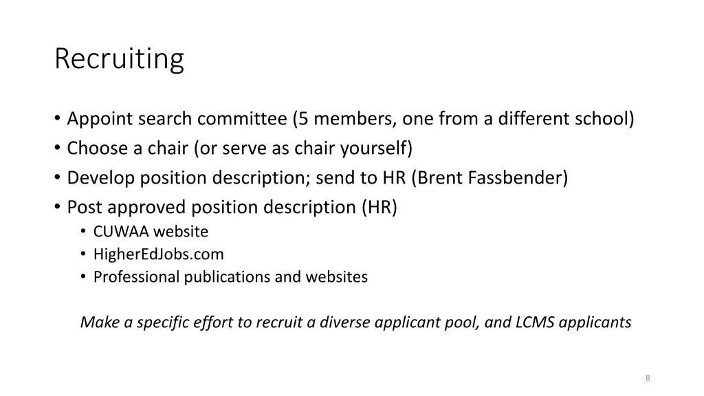 recruiting