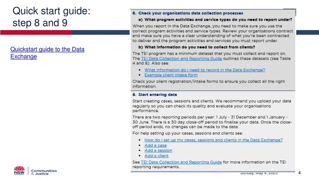 quick start guide step 8 and 9