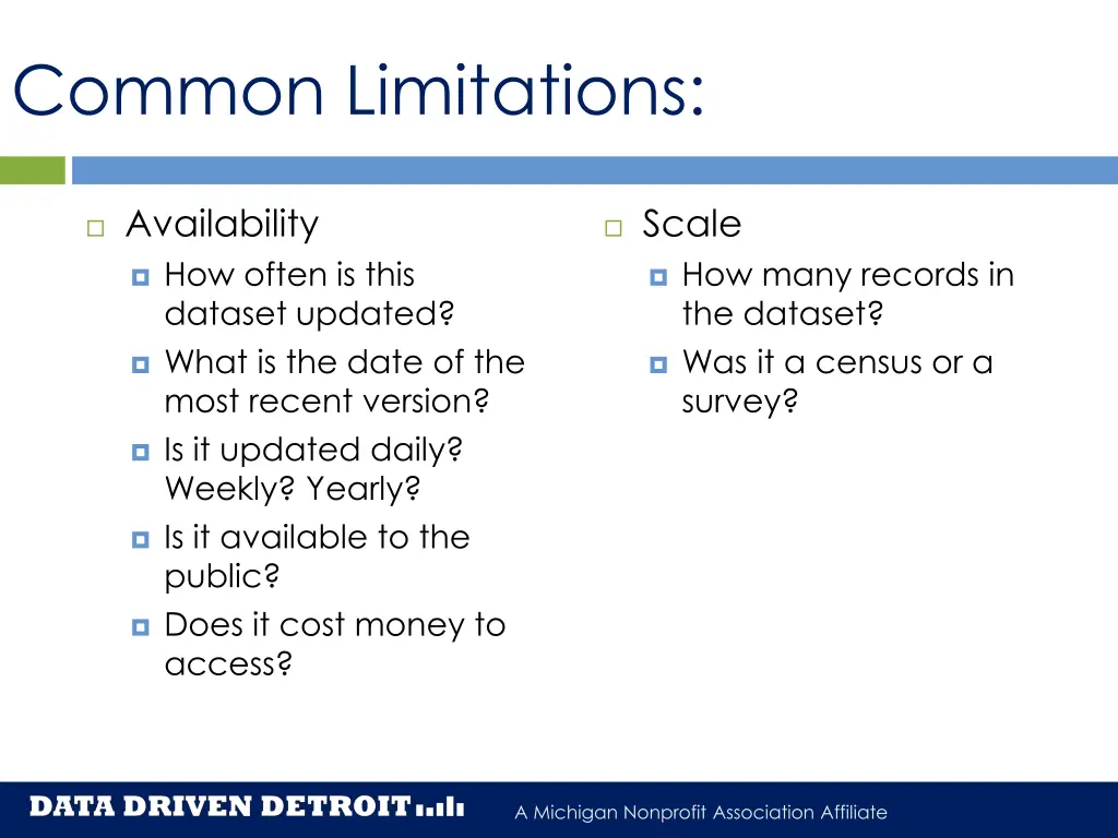 common limitations 2