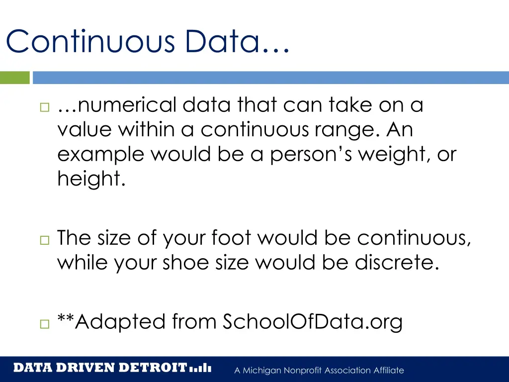 continuous data