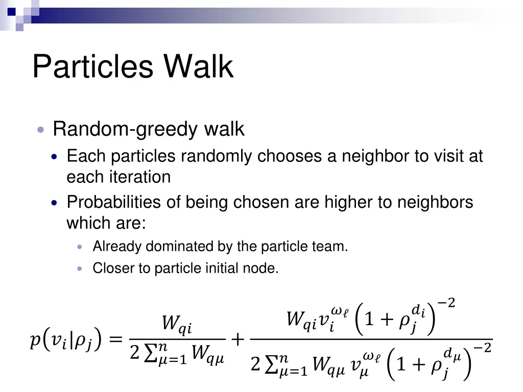 particles walk