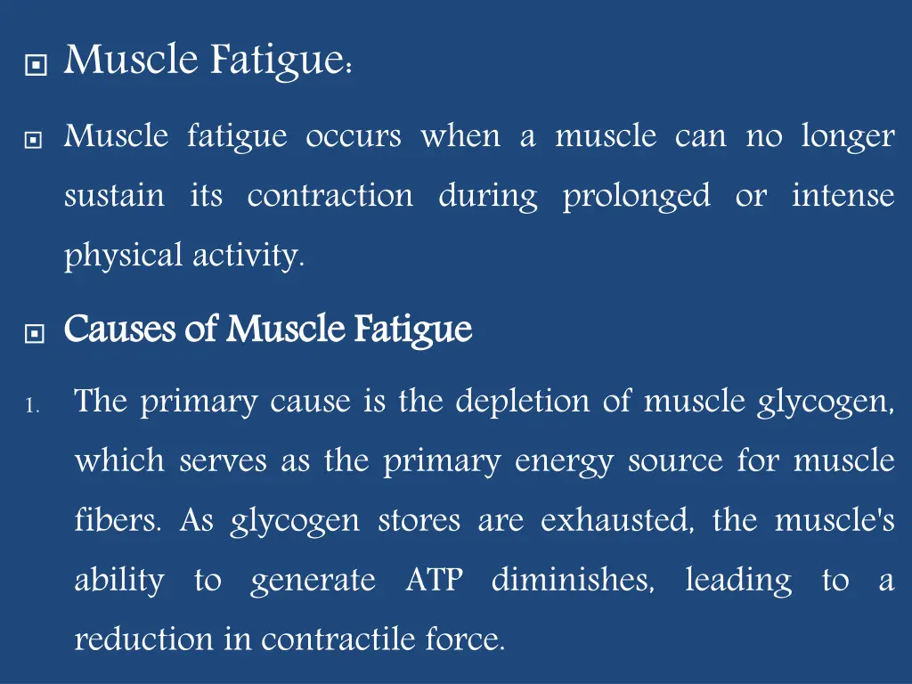 muscle fatigue