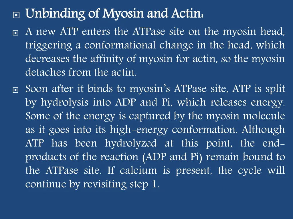 unbinding a new atp enters the atpase site