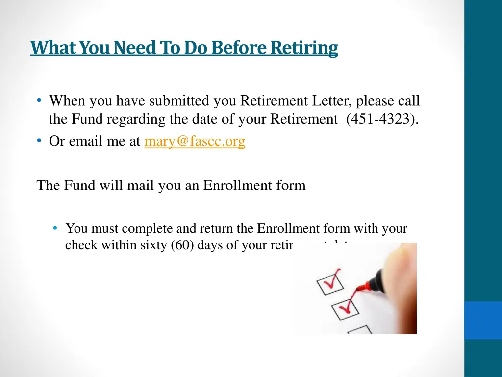 what you need to do before retiring
