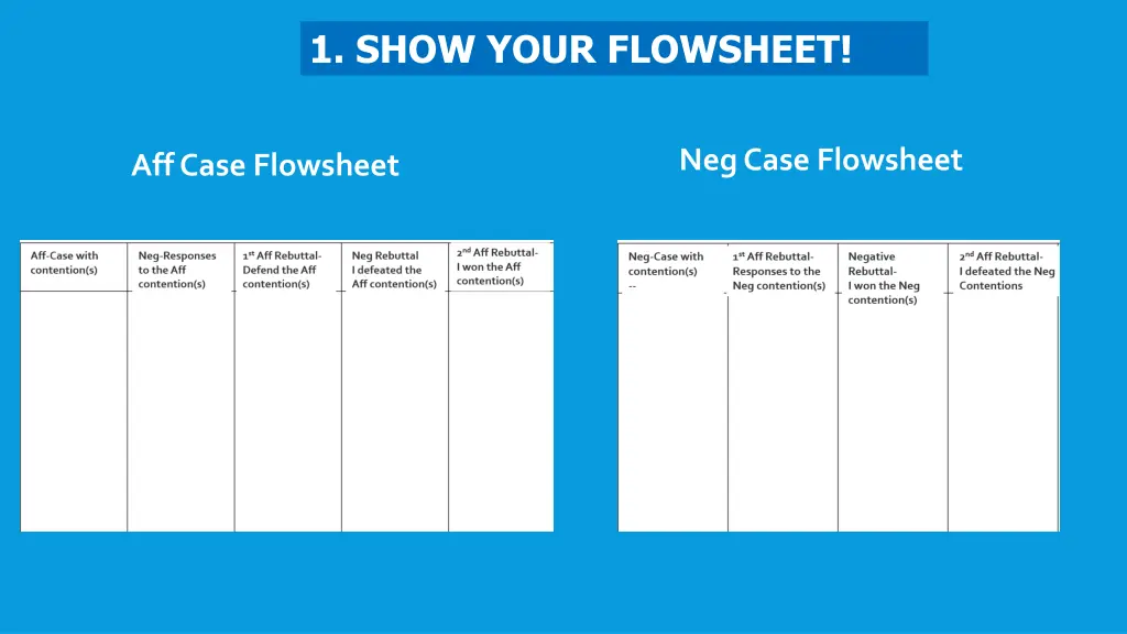 1 show your flowsheet
