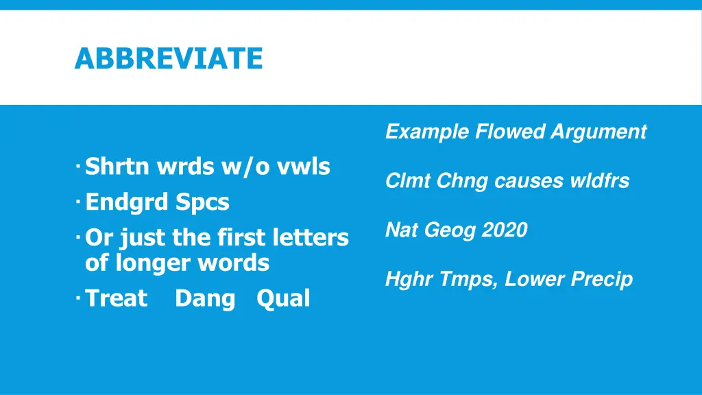 abbreviate