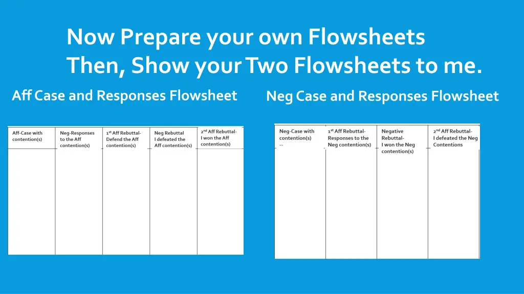 now prepare your own flowsheets then show your