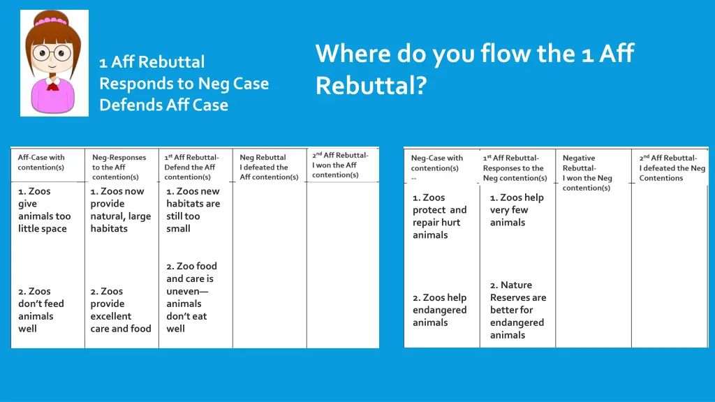 where do you flow the 1 aff rebuttal