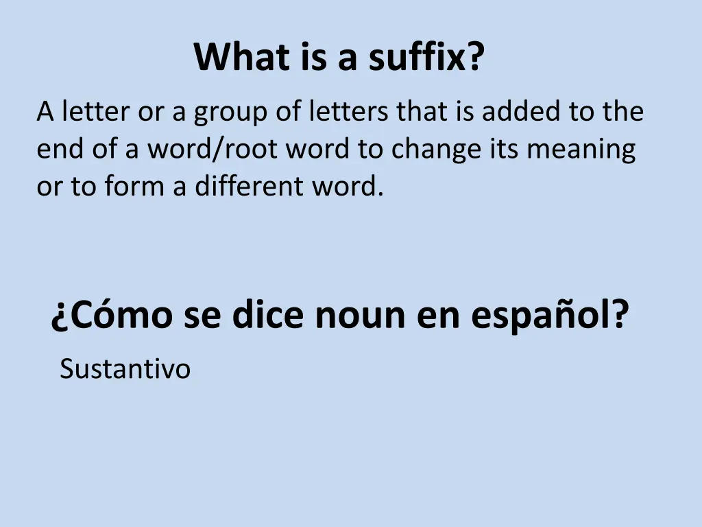 what is a suffix