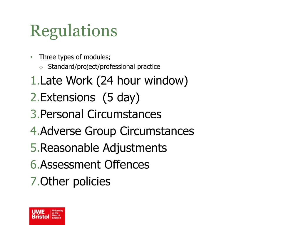 regulations