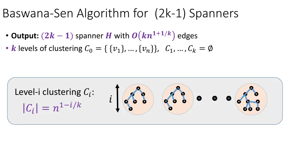 baswana sen algorithm for 2k 1 spanners