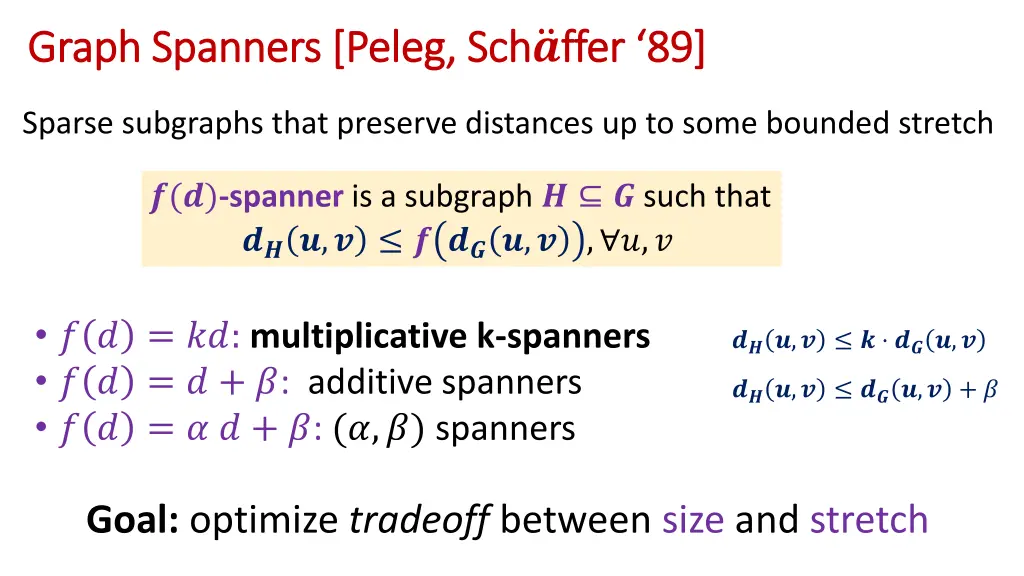 graph spanners peleg sch graph spanners peleg