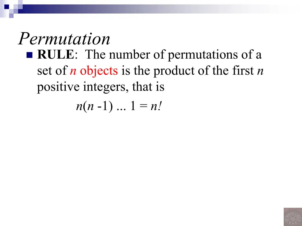 permutation rule the number of permutations