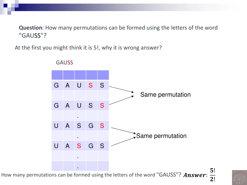 question how many permutations can be formed