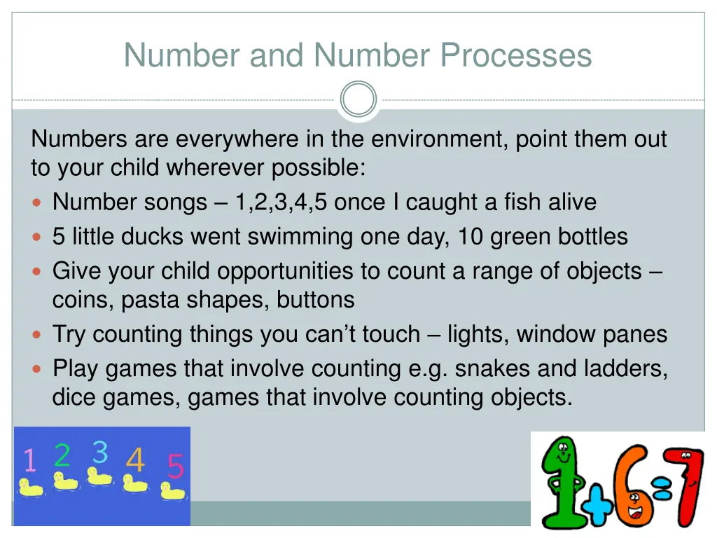 number and number processes