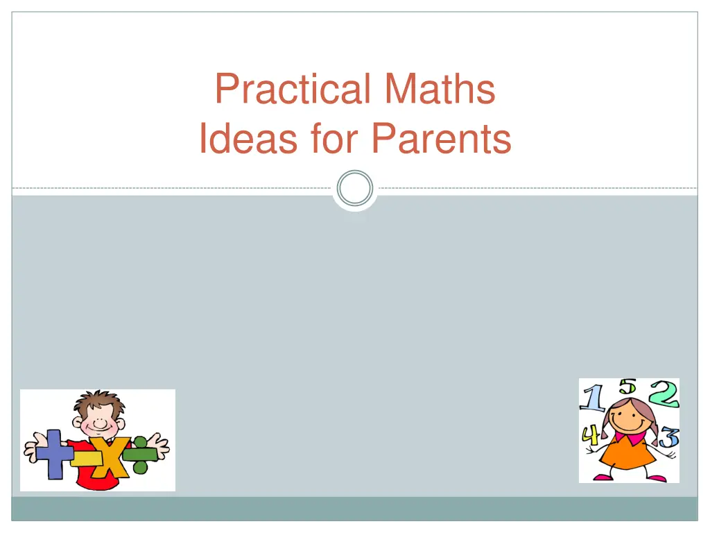 practical maths ideas for parents
