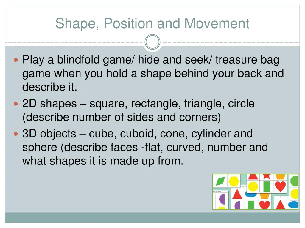 shape position and movement
