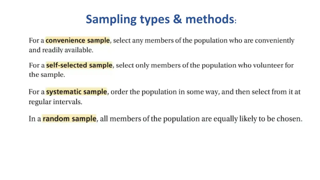 sampling types methods