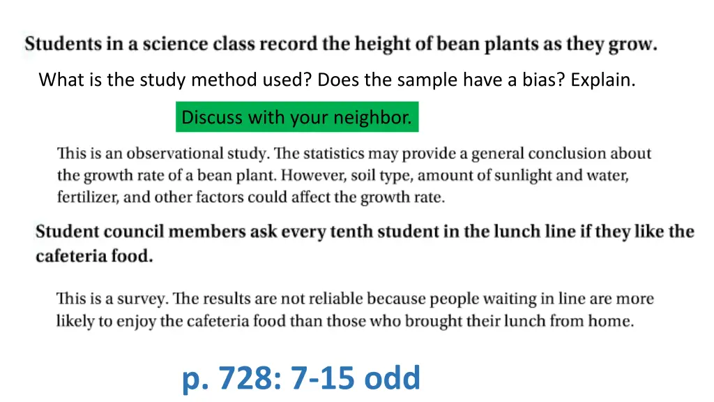 what is the study method used does the sample