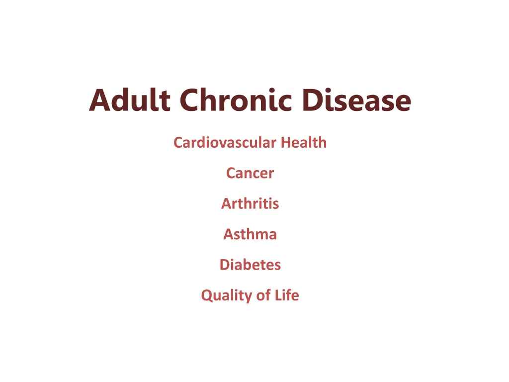 adult chronic disease