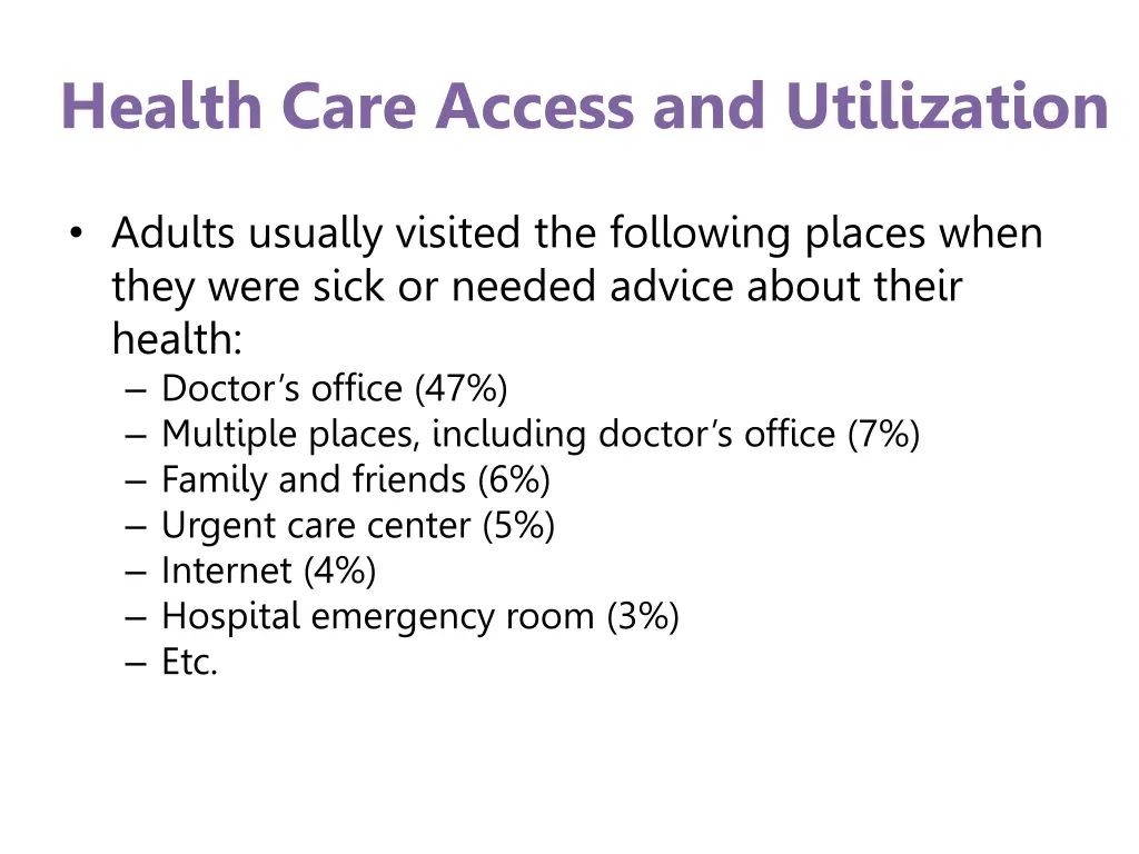 health care access and utilization 1