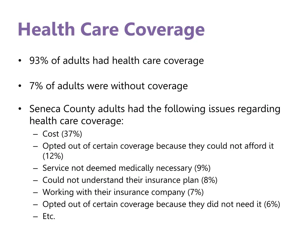 health care coverage