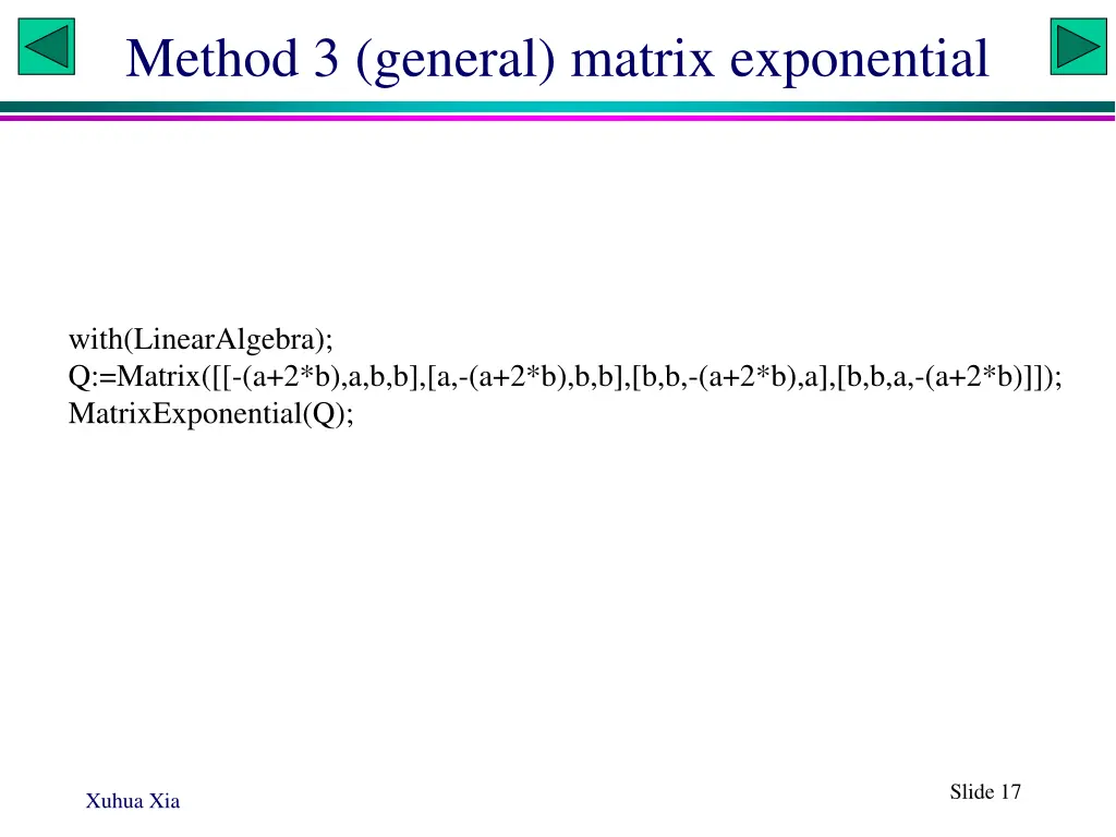 method 3 general matrix exponential 1