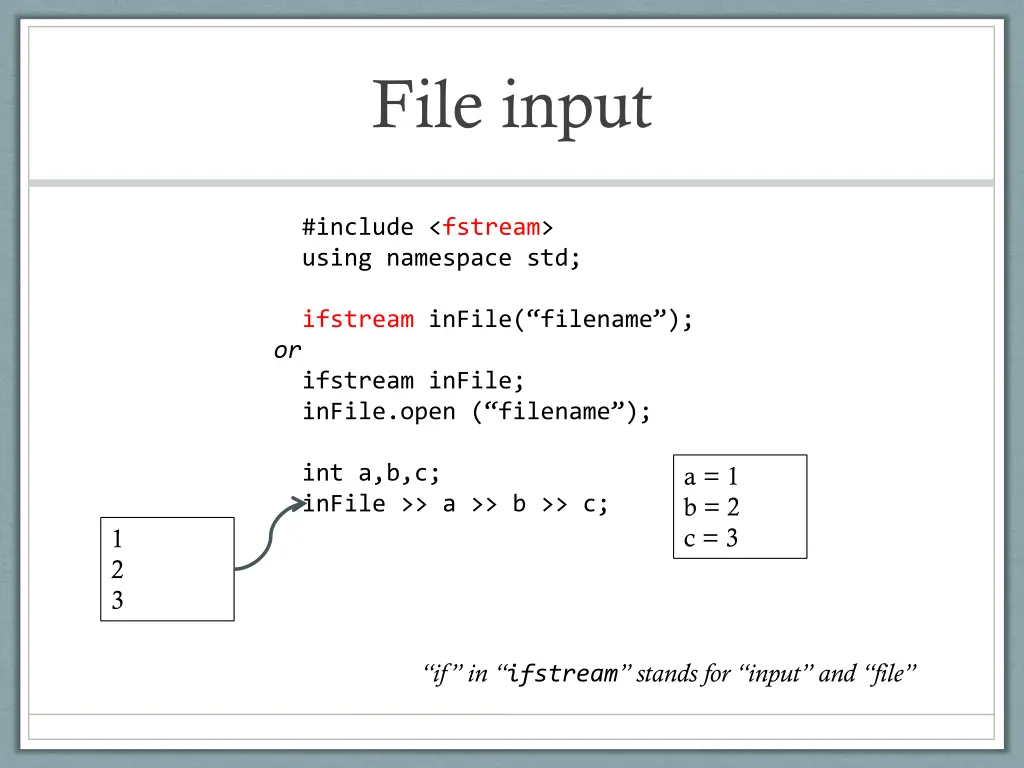 file input