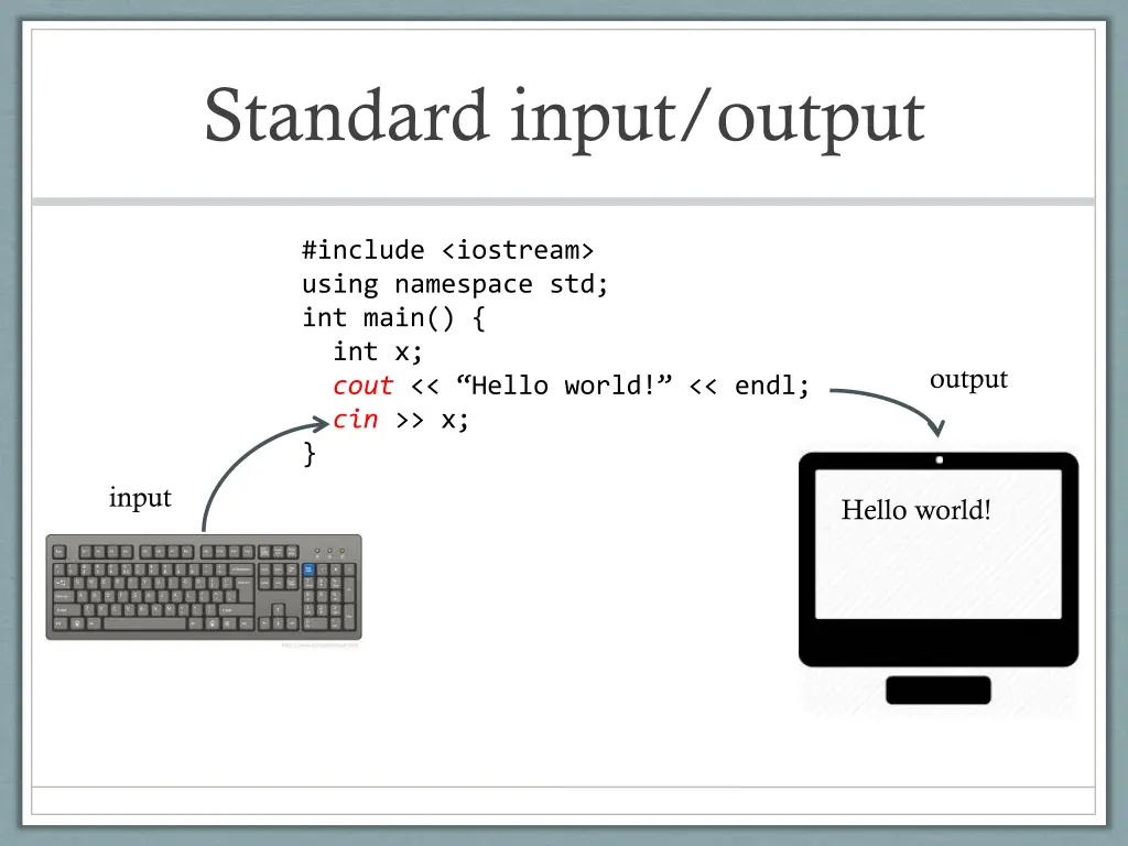 standard input output