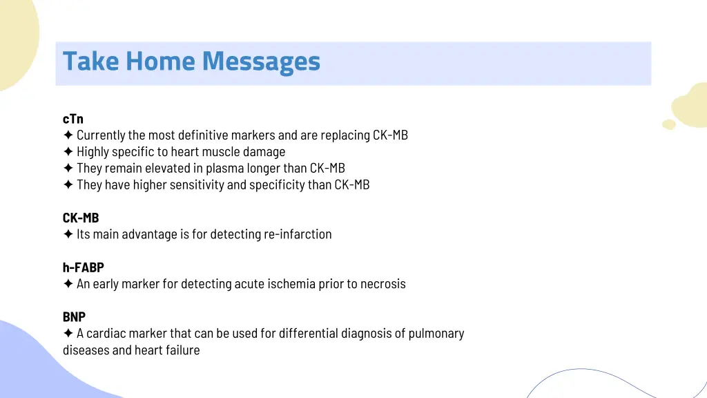 take home messages
