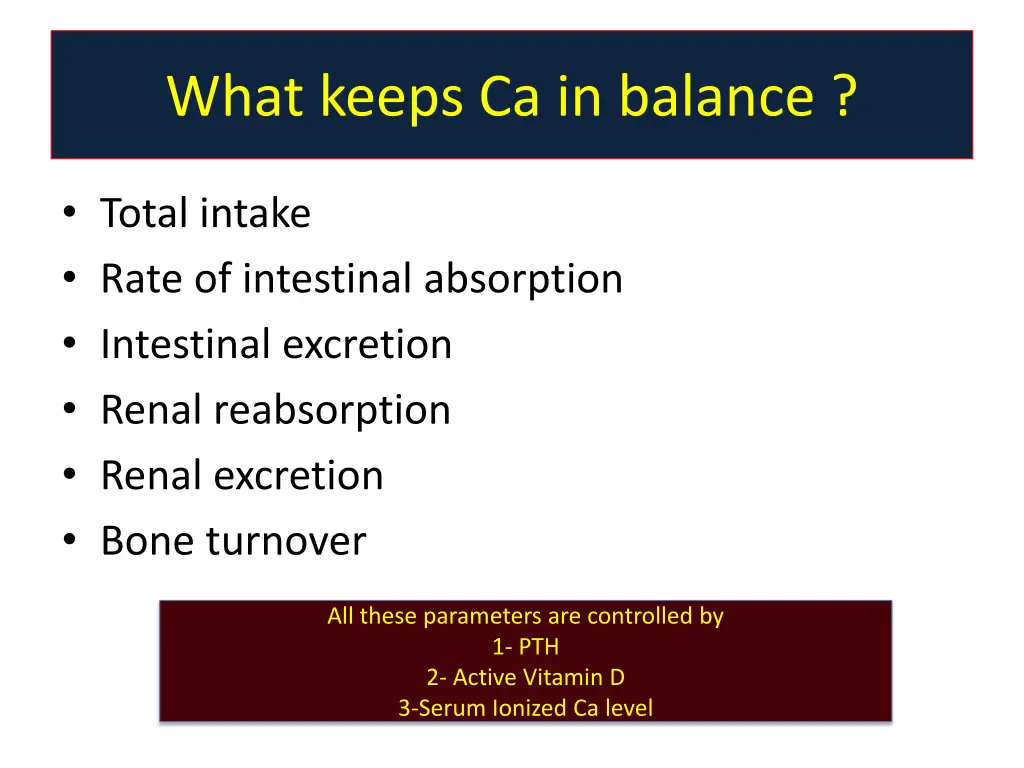 what keeps ca in balance