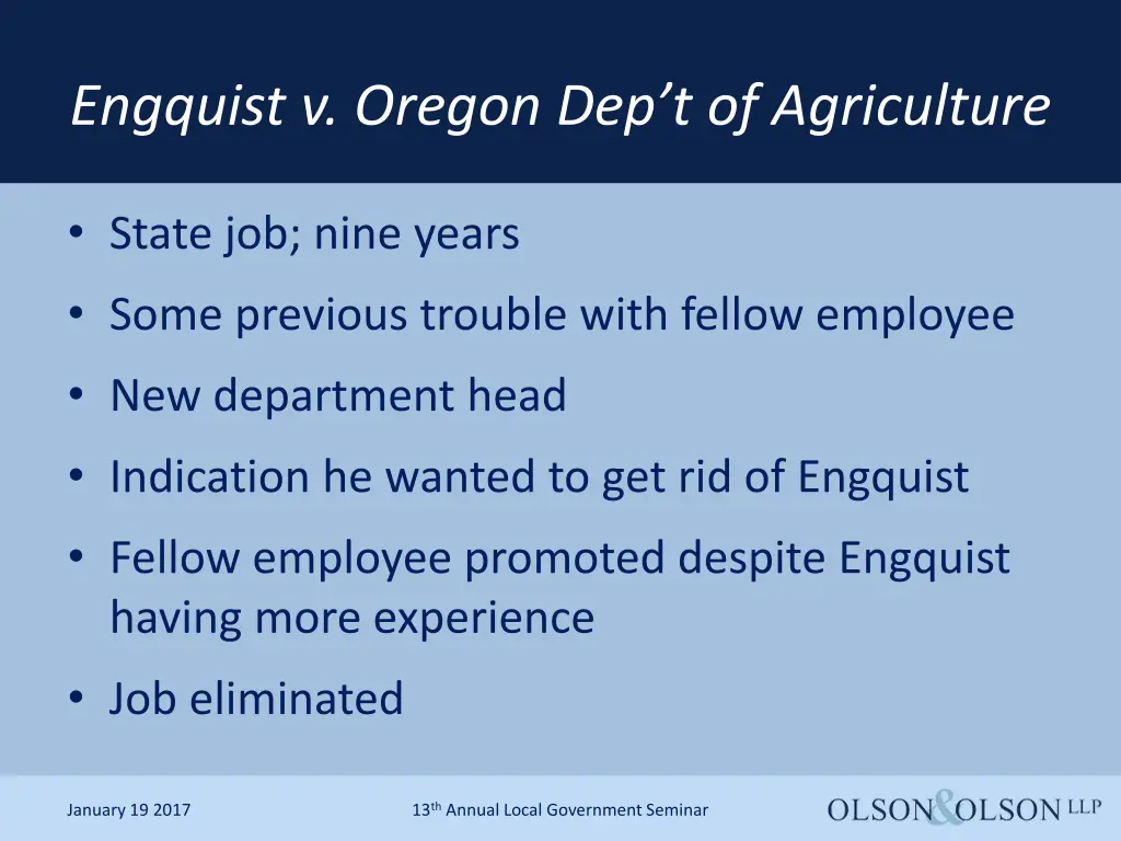 engquist v oregon dep t of agriculture