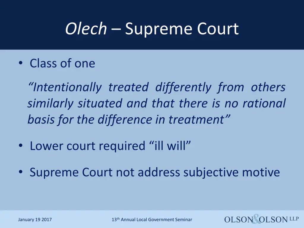 olech supreme court